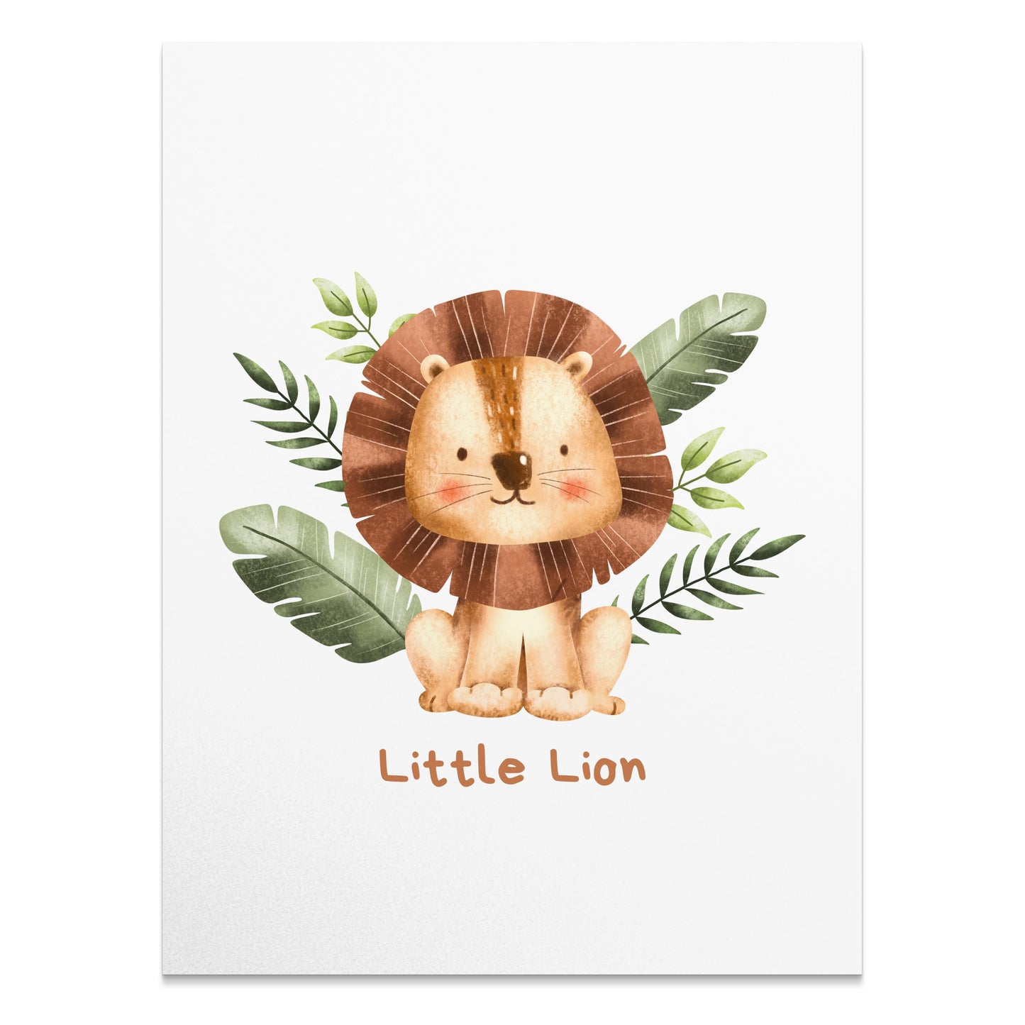Premium Poster of Adorable Little Lion Illustration for Kids Room Posters