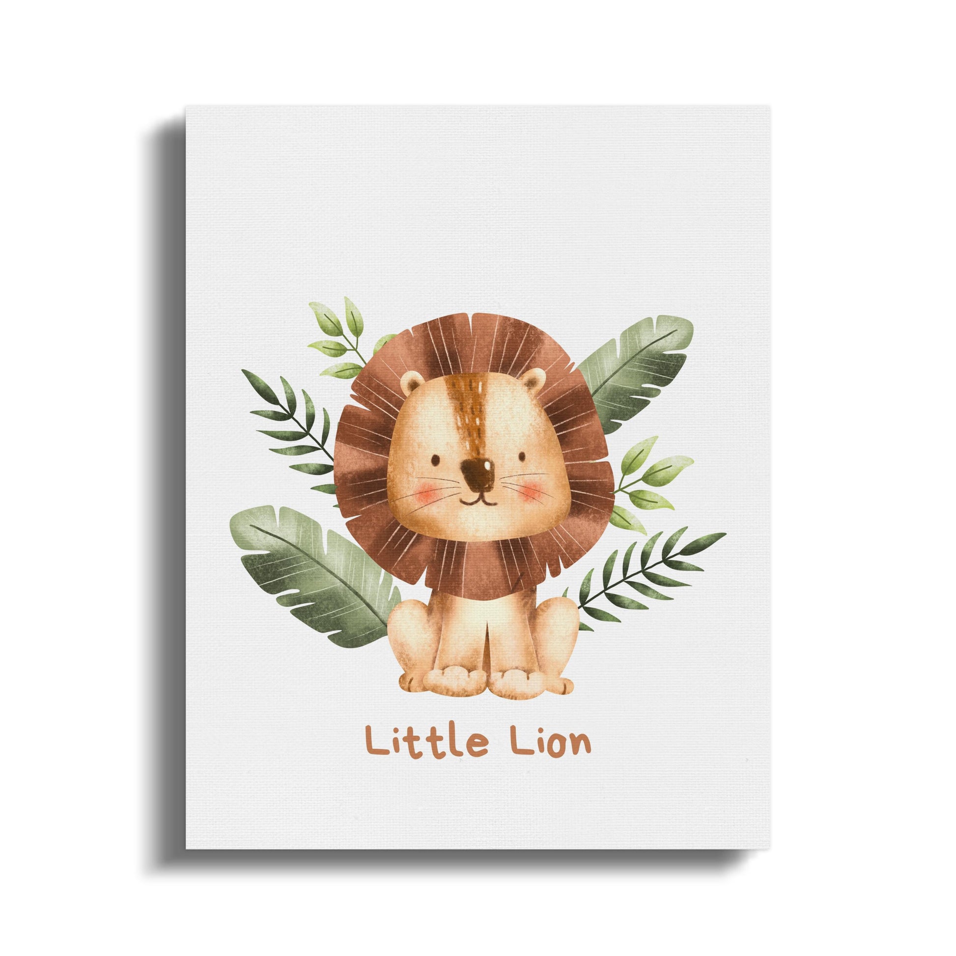 Premium Poster of Adorable Little Lion Nursery Wall Art Canvas Wraps