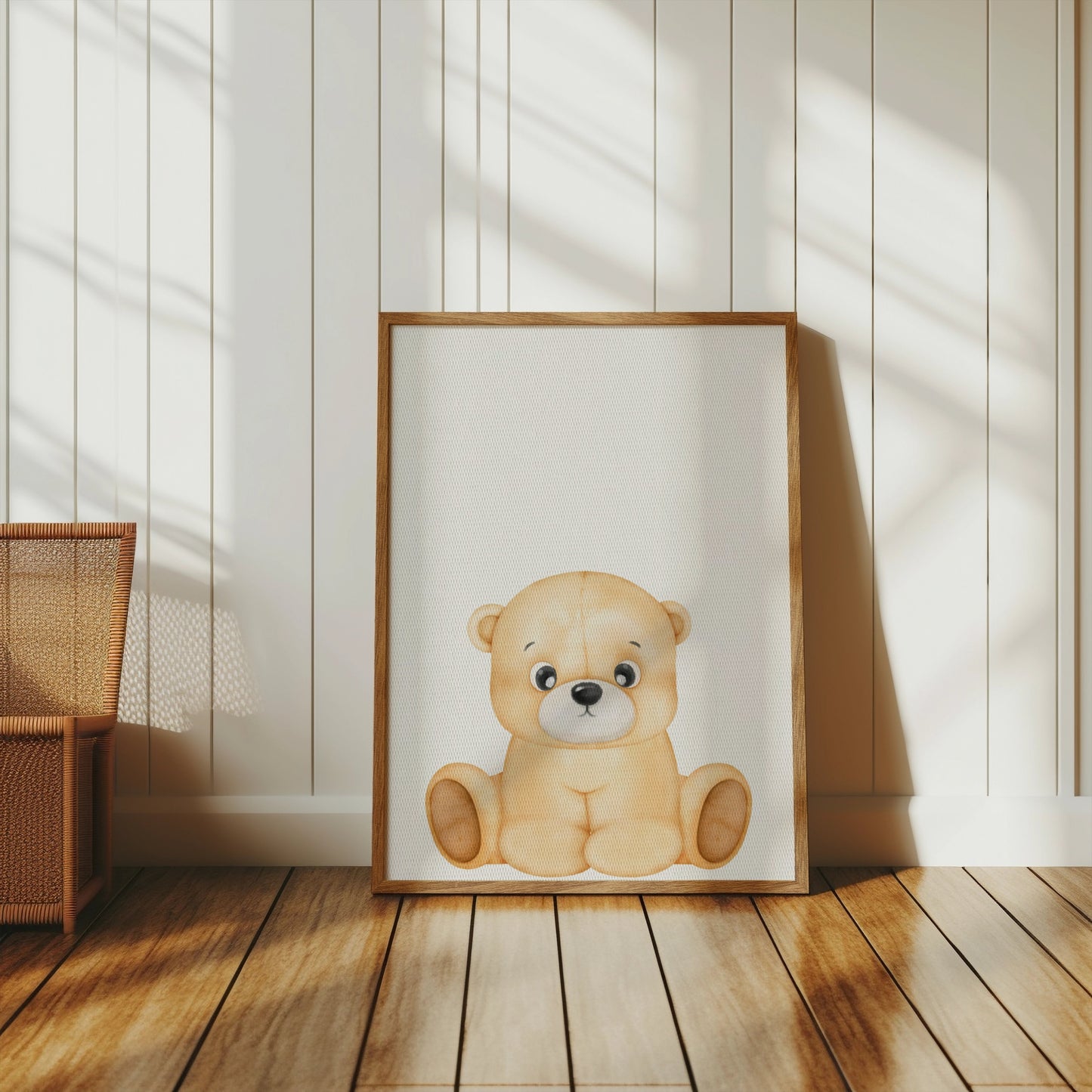 Premium Poster of Adorable Sitting Teddy Bear Illustration Posters