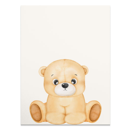 Premium Poster of Adorable Sitting Teddy Bear Illustration Posters