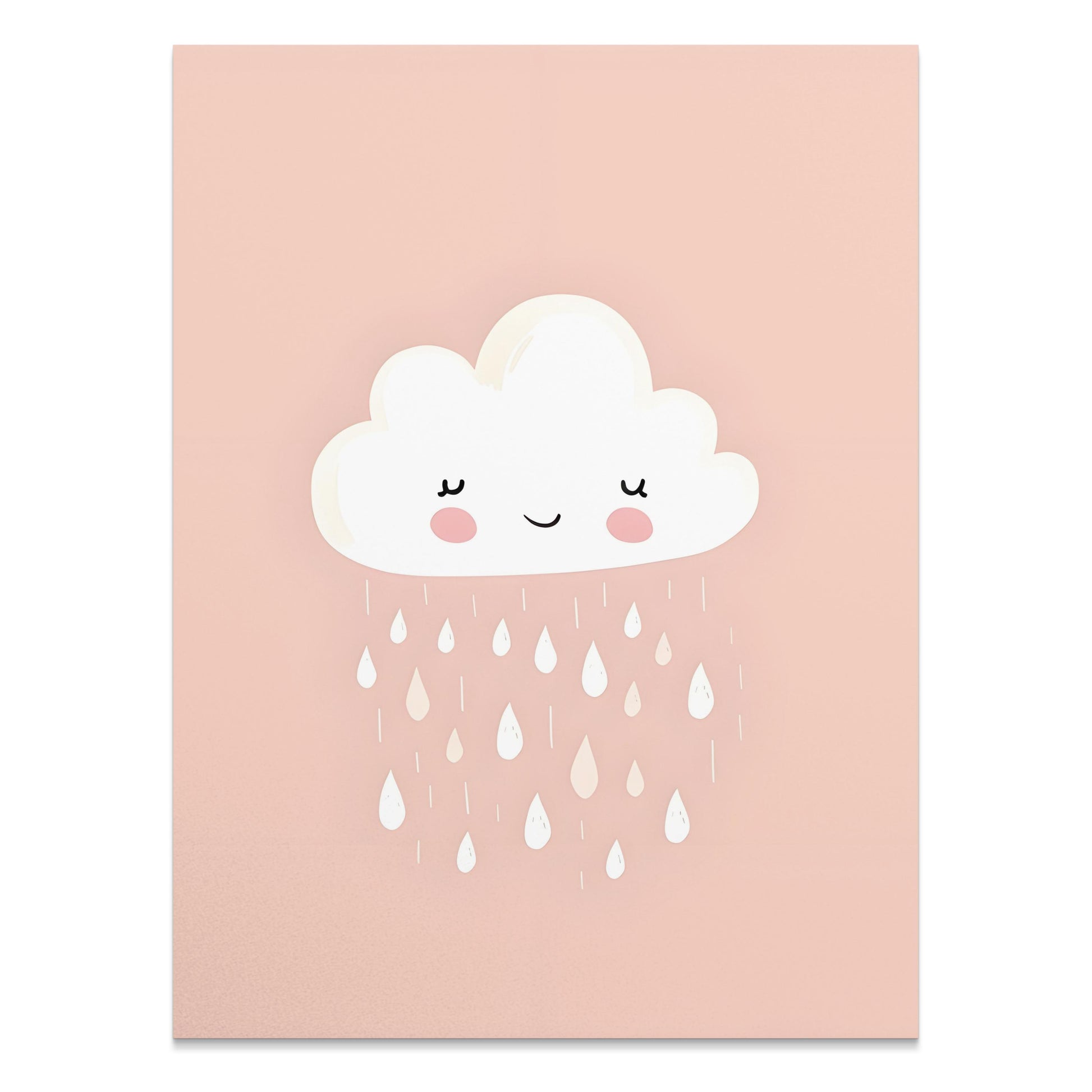 Premium Poster of Adorable Smiling Cloud with Raindrops Posters