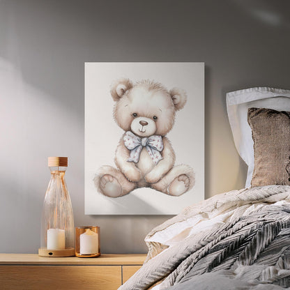 Premium Poster of Adorable Teddy Bear Nursery Wall Art Canvas Wraps