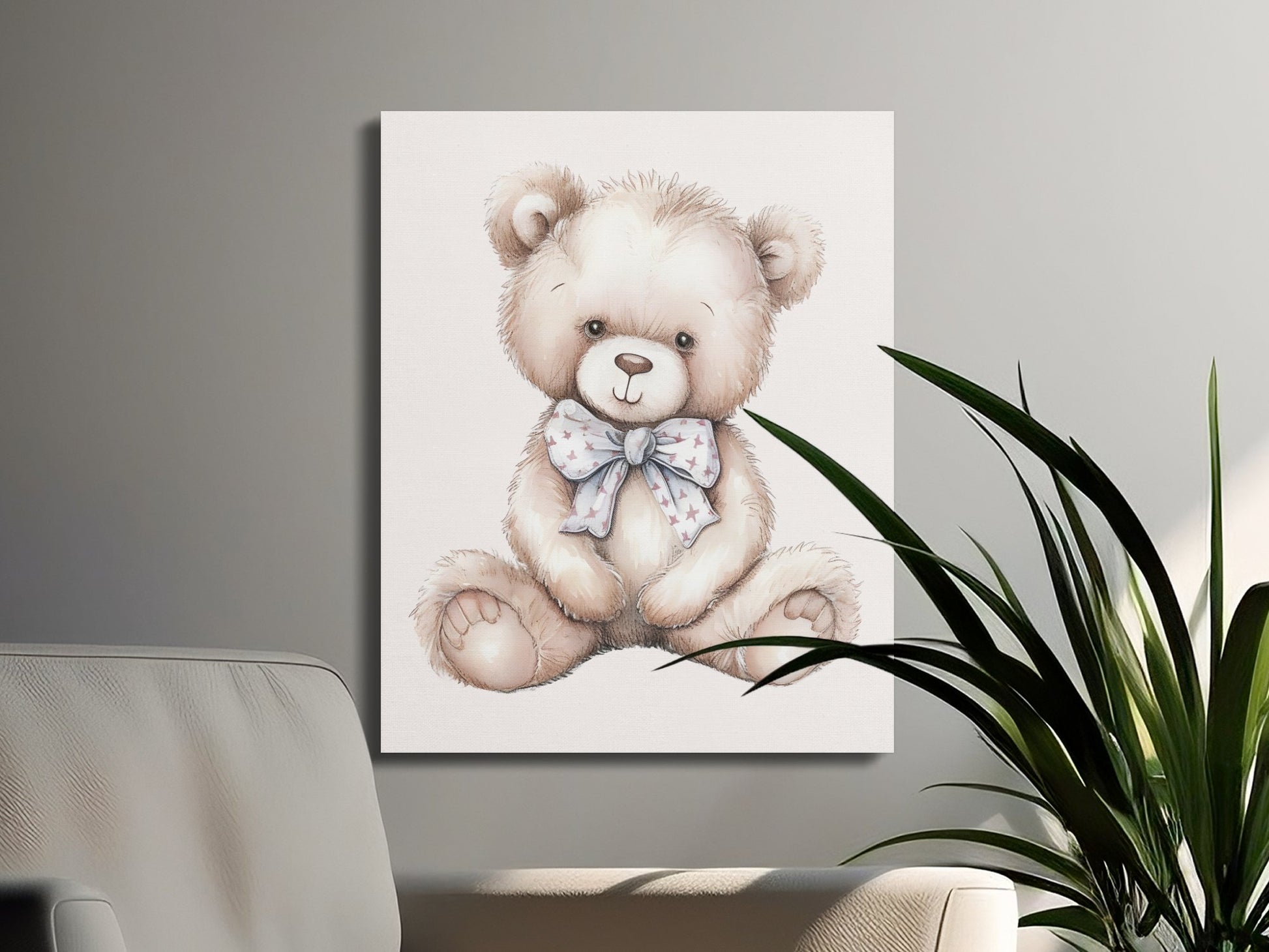 Premium Poster of Adorable Teddy Bear Nursery Wall Art Canvas Wraps