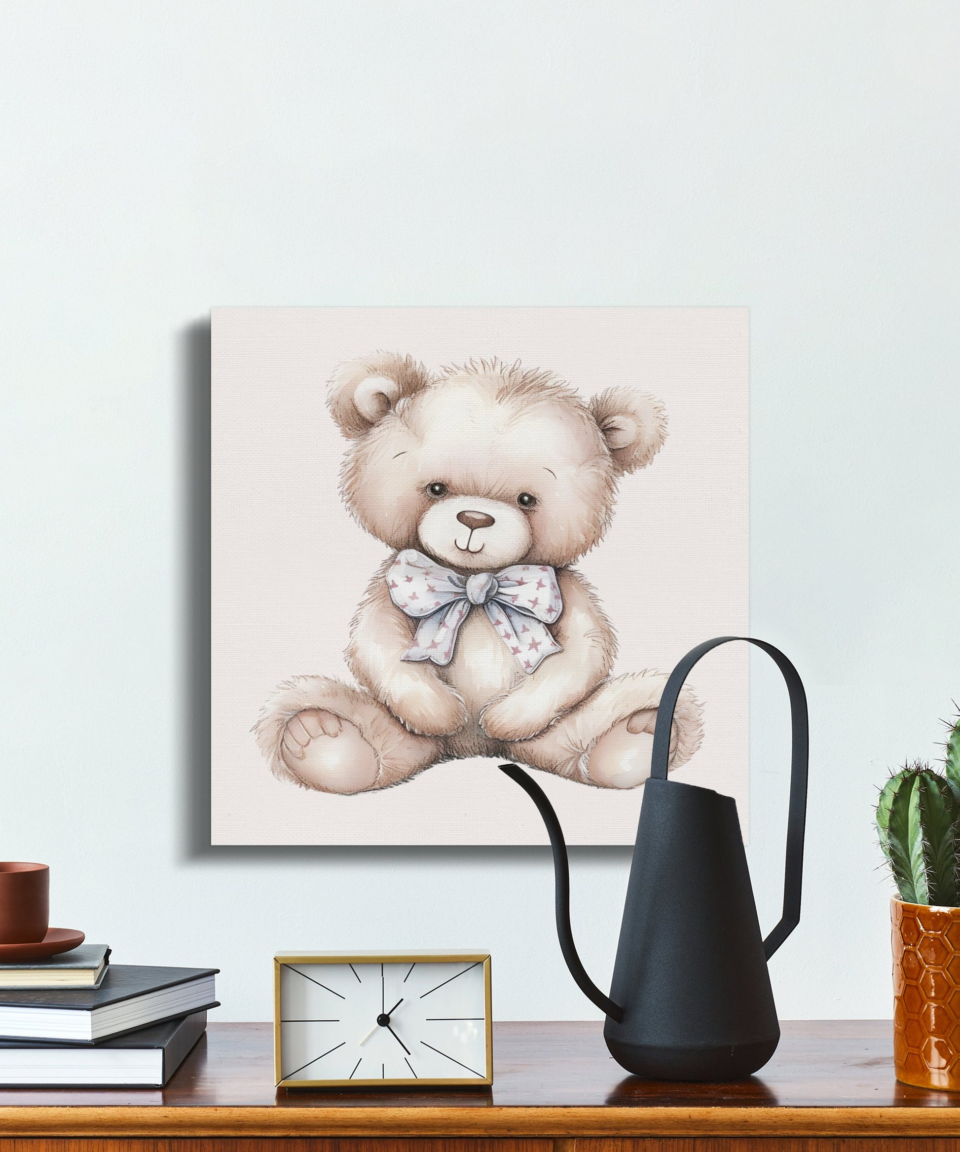 Premium Poster of Adorable Teddy Bear Nursery Wall Art Canvas Wraps
