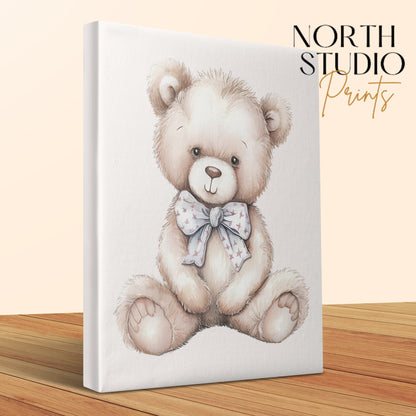 Premium Poster of Adorable Teddy Bear Nursery Wall Art Canvas Wraps
