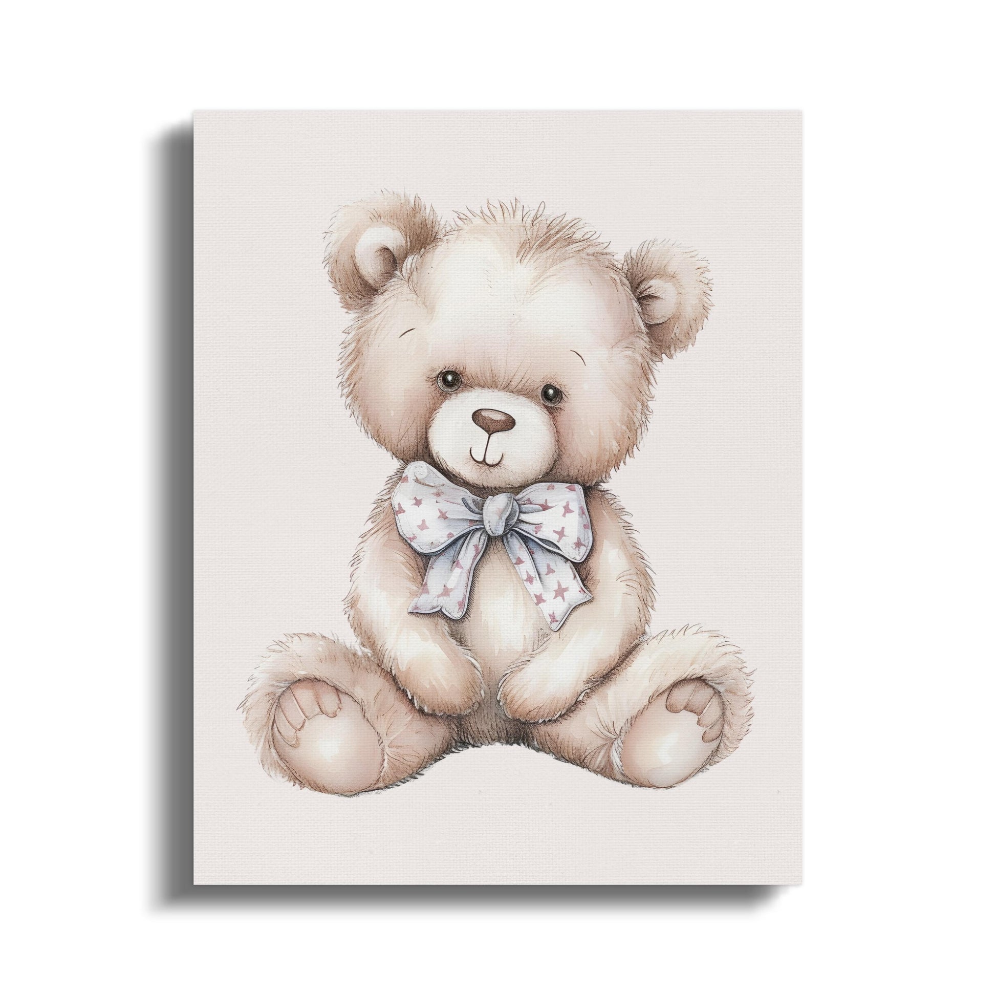 Premium Poster of Adorable Teddy Bear Nursery Wall Art Canvas Wraps