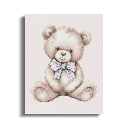 Premium Poster of Adorable Teddy Bear Nursery Wall Art Canvas Wraps