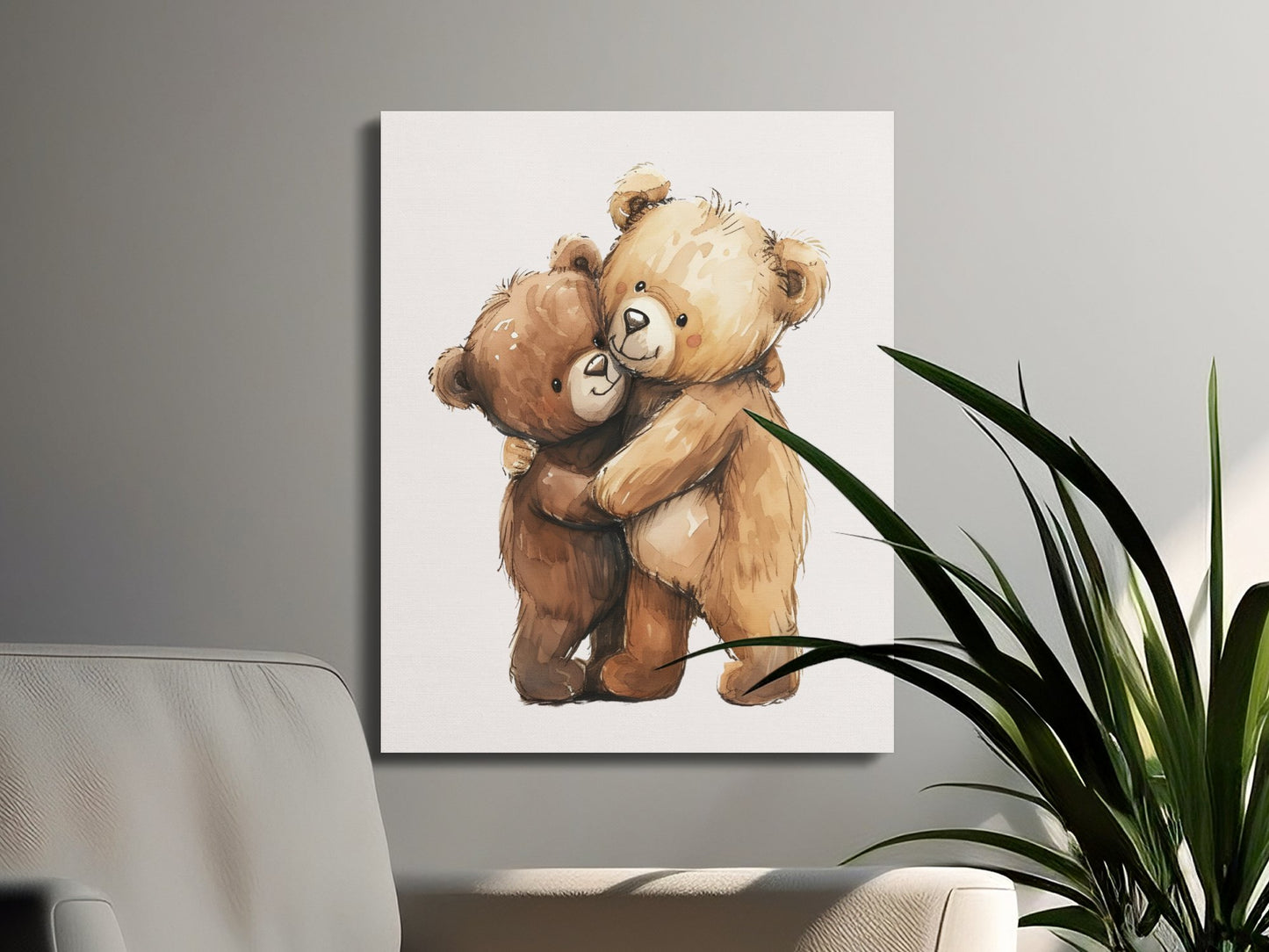 Premium Poster of Adorable Teddy Bears Nursery Wall Art Canvas Wraps