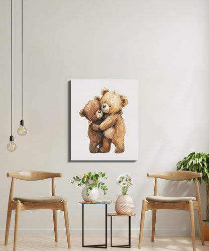 Premium Poster of Adorable Teddy Bears Nursery Wall Art Canvas Wraps