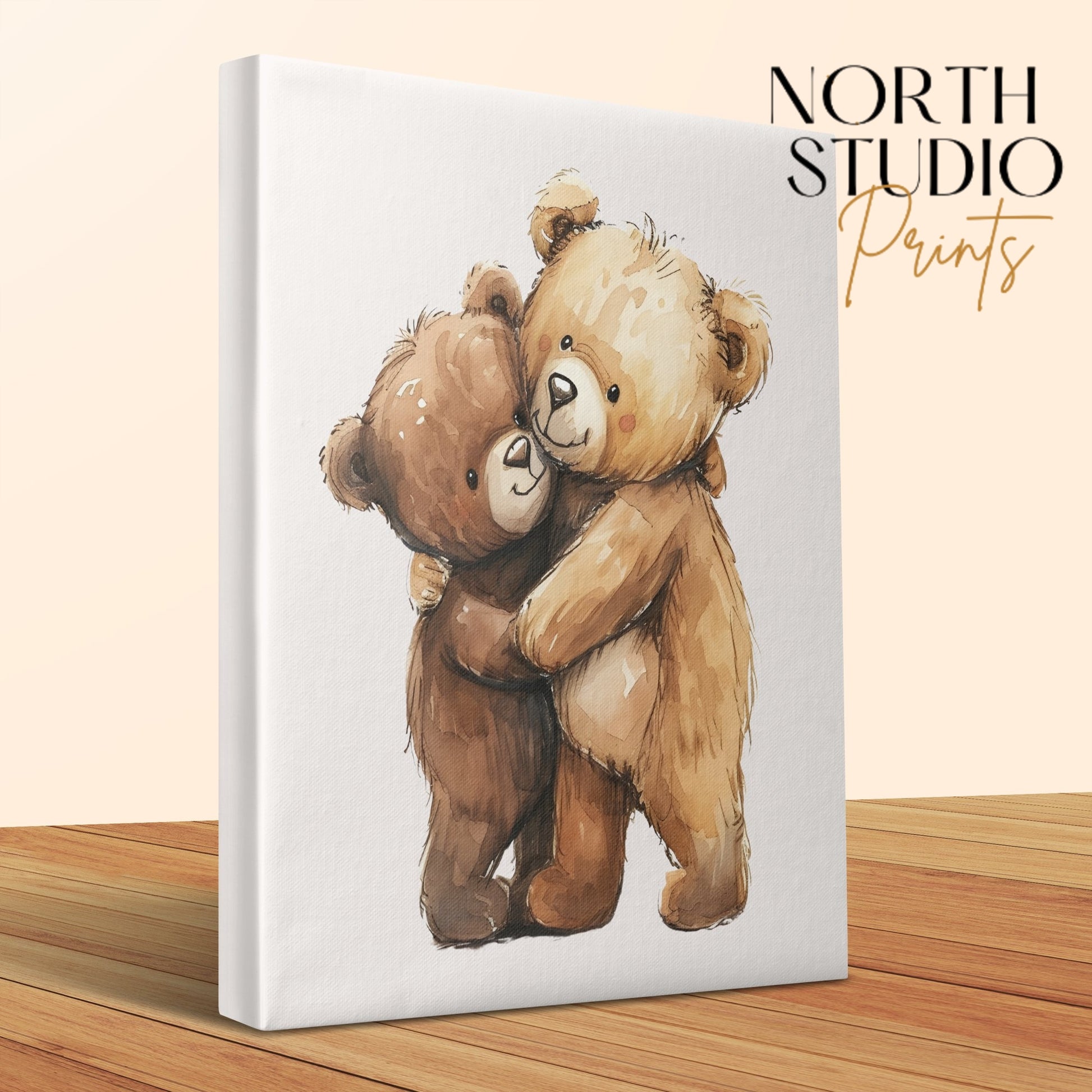 Premium Poster of Adorable Teddy Bears Nursery Wall Art Canvas Wraps