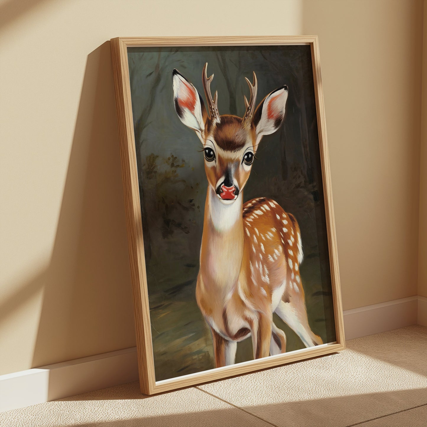 Premium Poster of Adorable Young Deer in Nature Scene Posters
