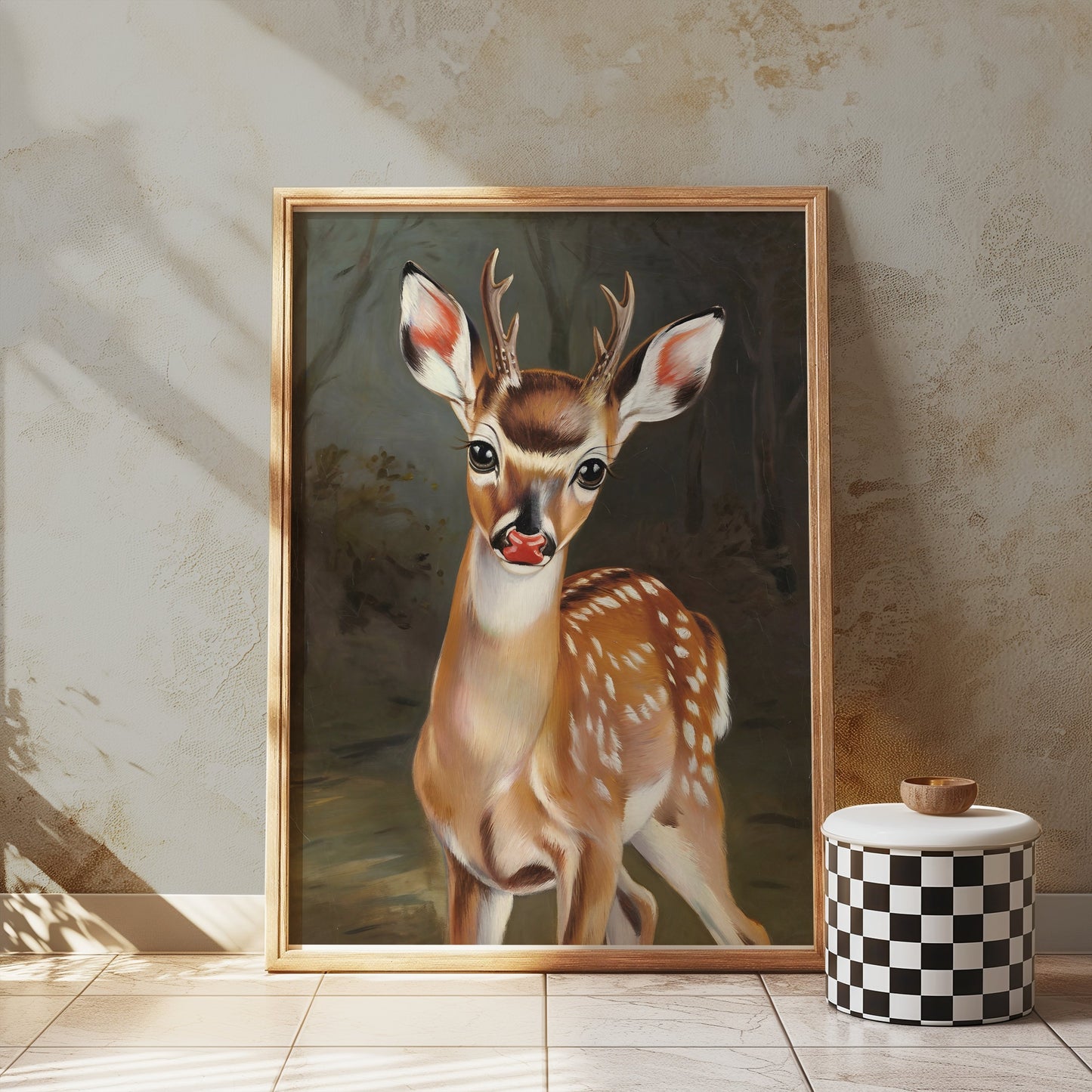 Premium Poster of Adorable Young Deer in Nature Scene Posters