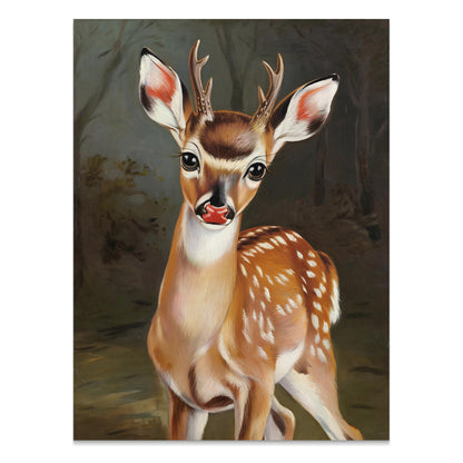 Premium Poster of Adorable Young Deer in Nature Scene Posters