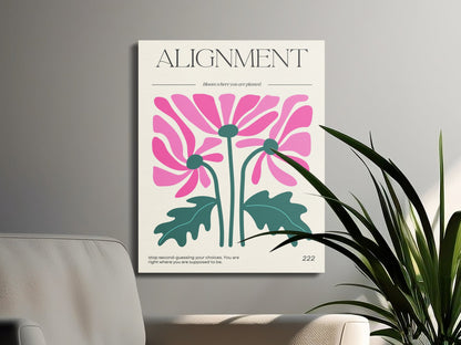 Premium Poster of Alignment Floral Wall Art Canvas Wraps
