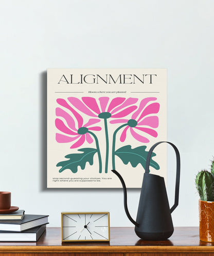 Premium Poster of Alignment Floral Wall Art Canvas Wraps