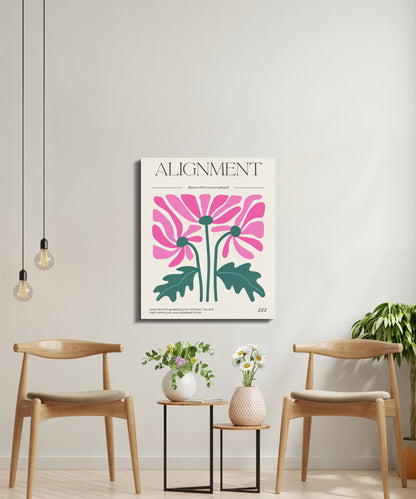 Premium Poster of Alignment Floral Wall Art Canvas Wraps