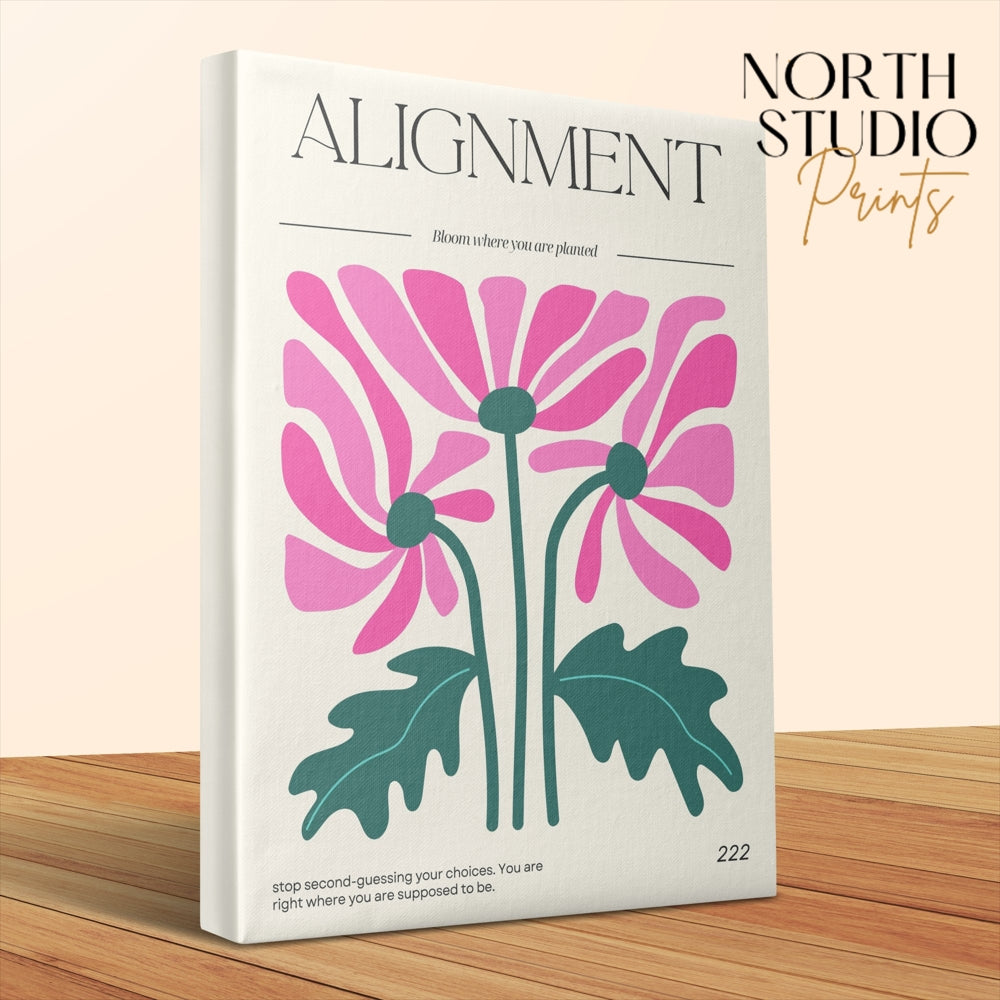 Premium Poster of Alignment Floral Wall Art Canvas Wraps