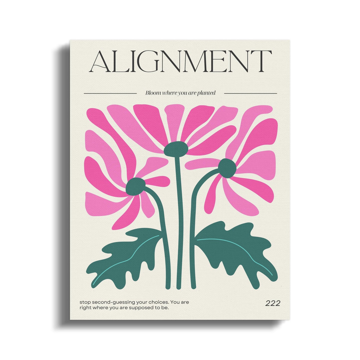 Premium Poster of Alignment Floral Wall Art Canvas Wraps