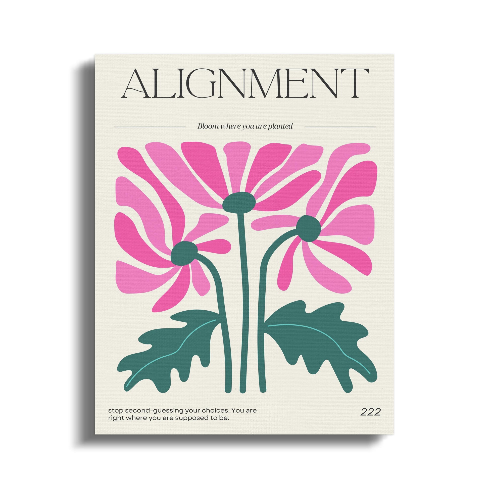 Premium Poster of Alignment Floral Wall Art Canvas Wraps