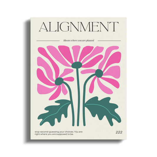 Premium Poster of Alignment Floral Wall Art Canvas Wraps