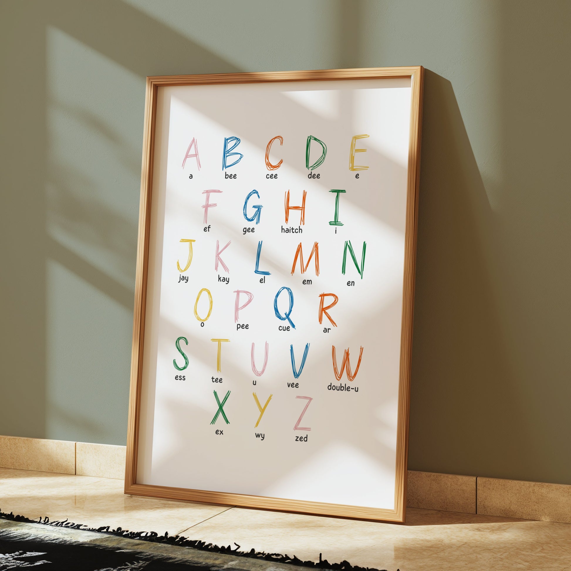 Premium Poster of Alphabet Letters Poster for Learning and Educational Use Posters