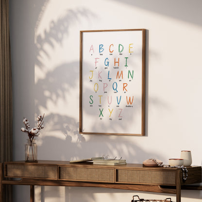 Premium Poster of Alphabet Letters Poster for Learning and Educational Use Posters
