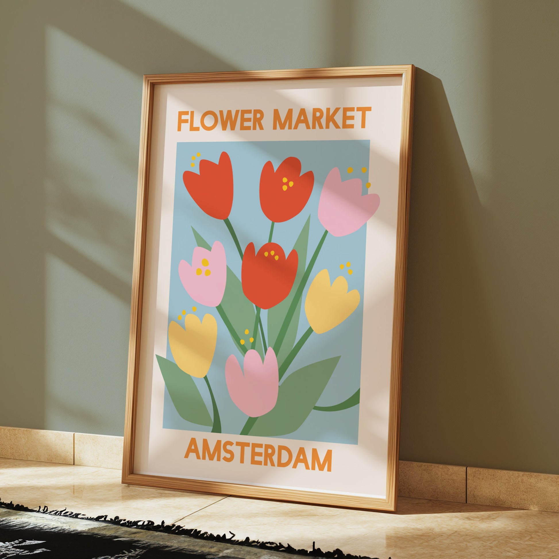 Premium Poster of Amsterdam Flower Market Colorful Blooms Posters