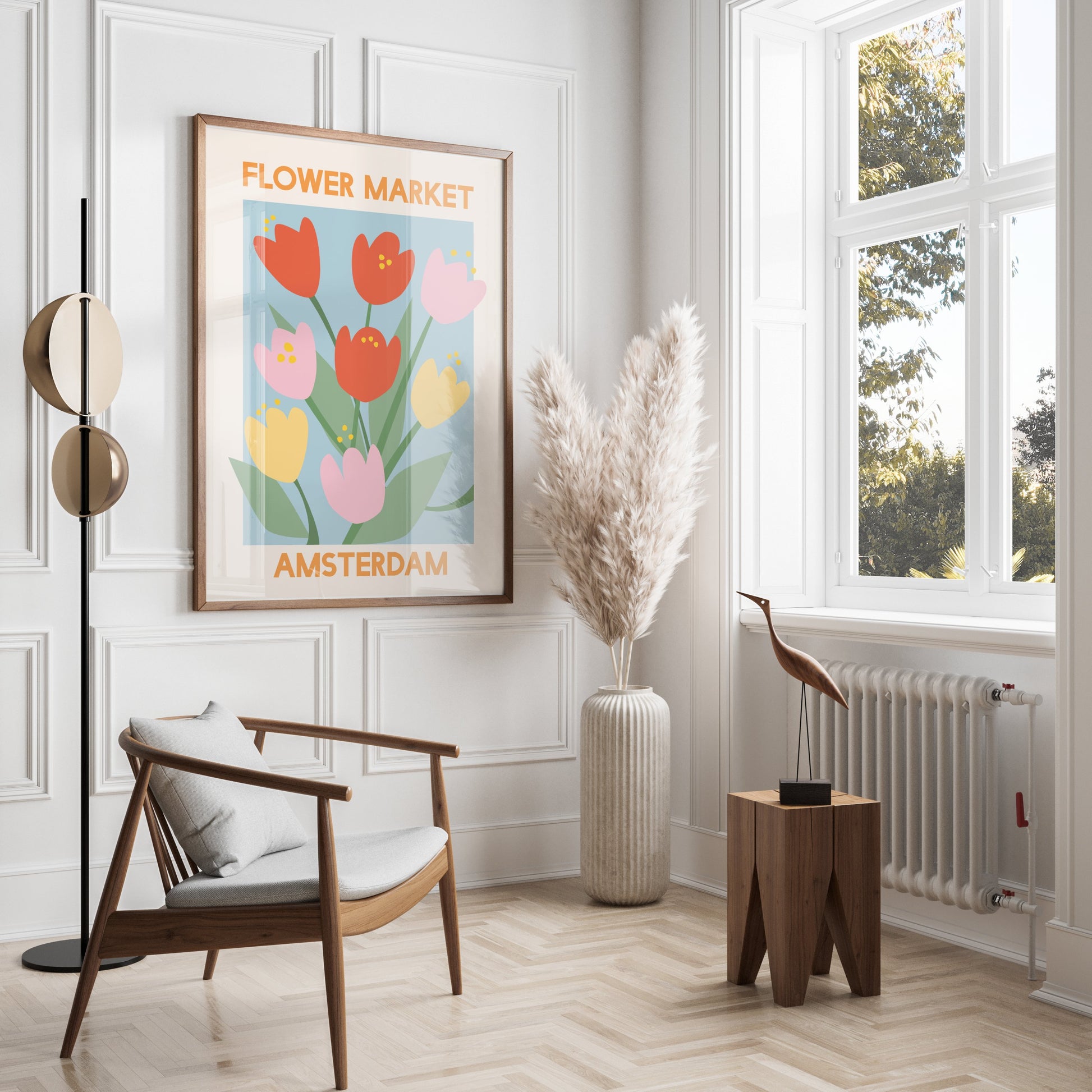 Premium Poster of Amsterdam Flower Market Colorful Blooms Posters