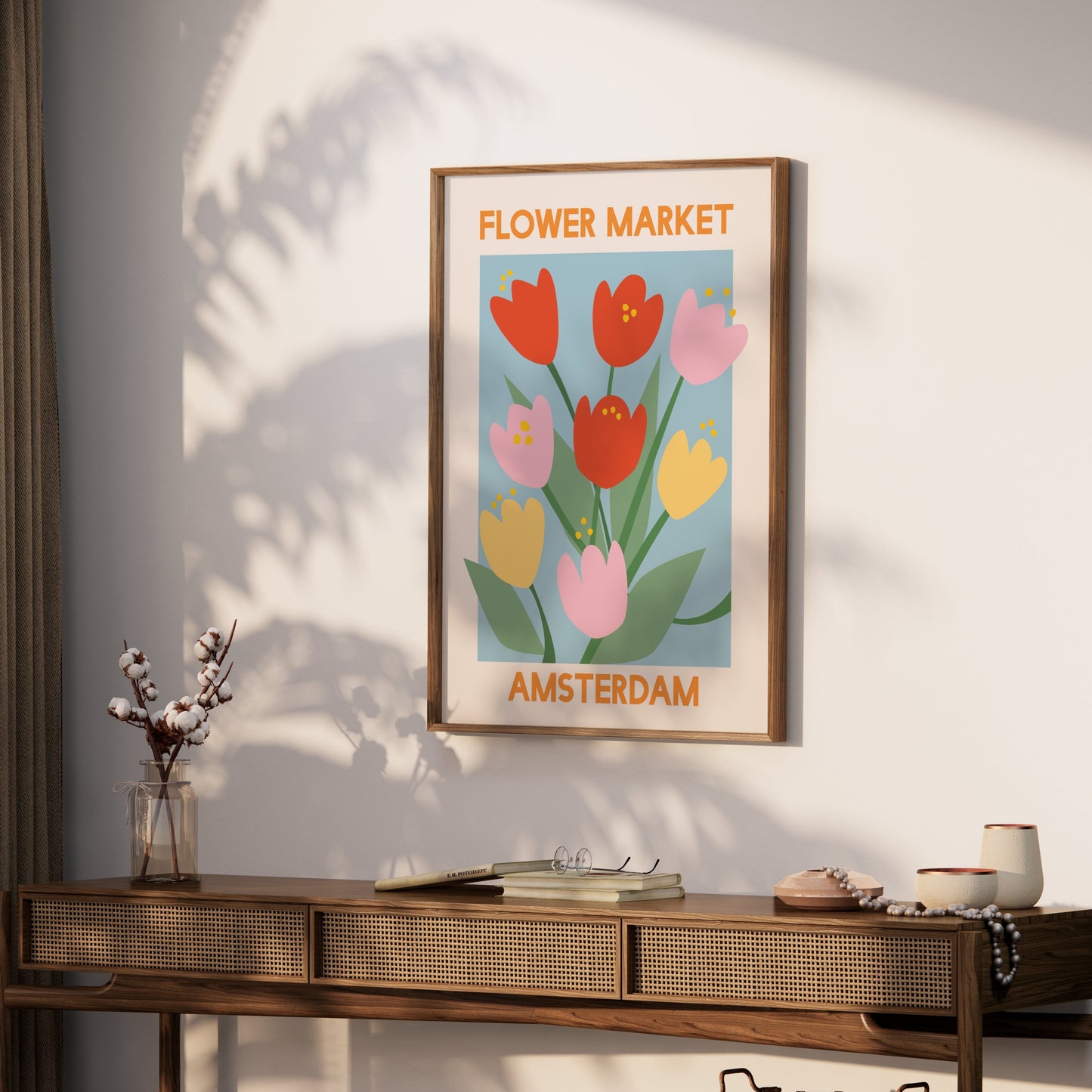 Premium Poster of Amsterdam Flower Market Colorful Blooms Posters