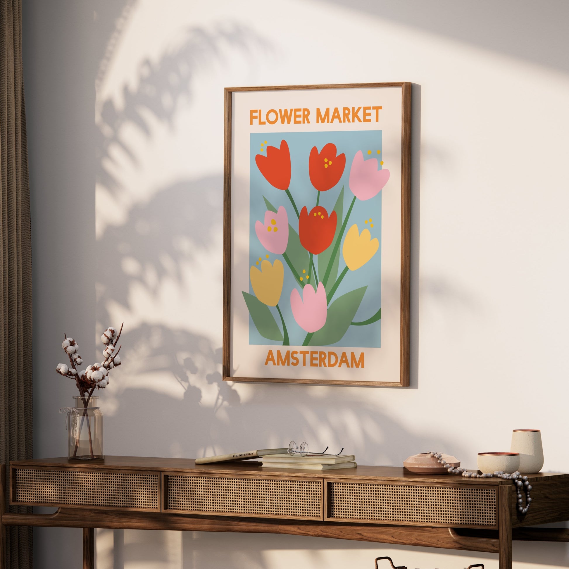 Premium Poster of Amsterdam Flower Market Colorful Blooms Posters