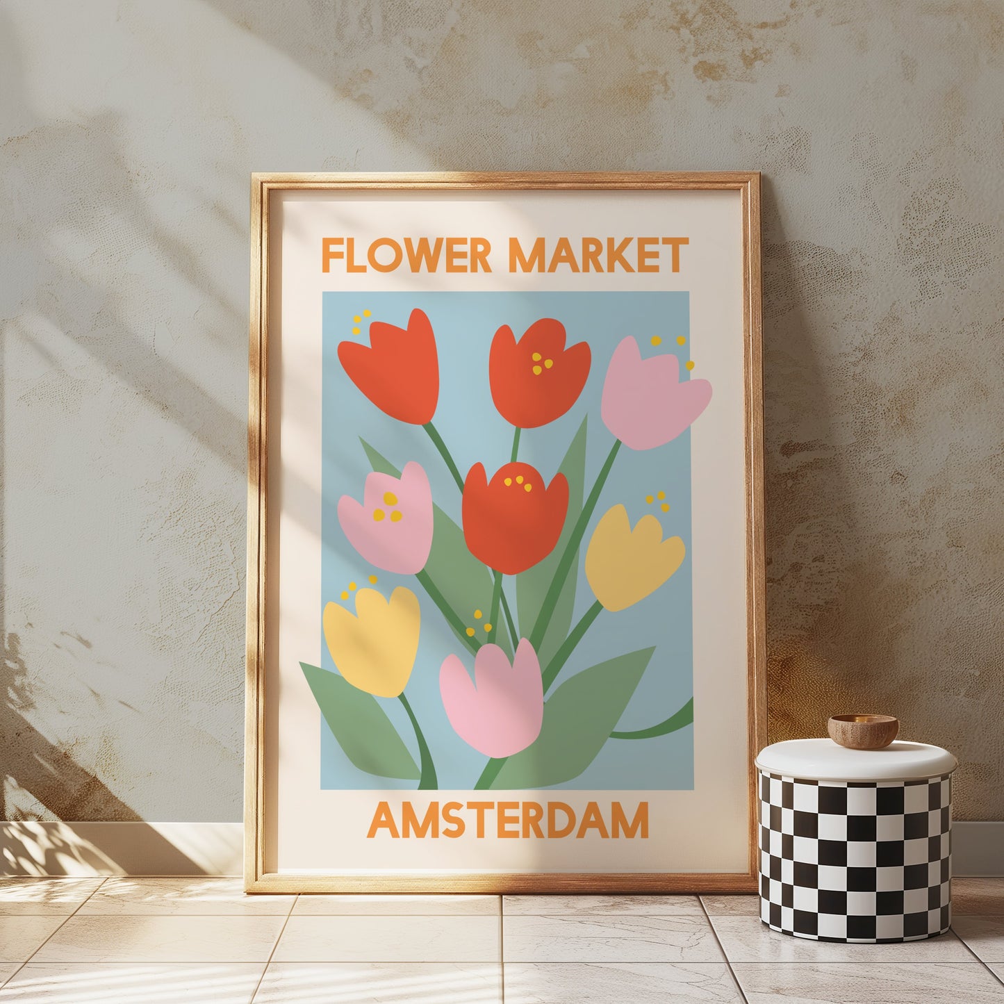 Premium Poster of Amsterdam Flower Market Colorful Blooms Posters