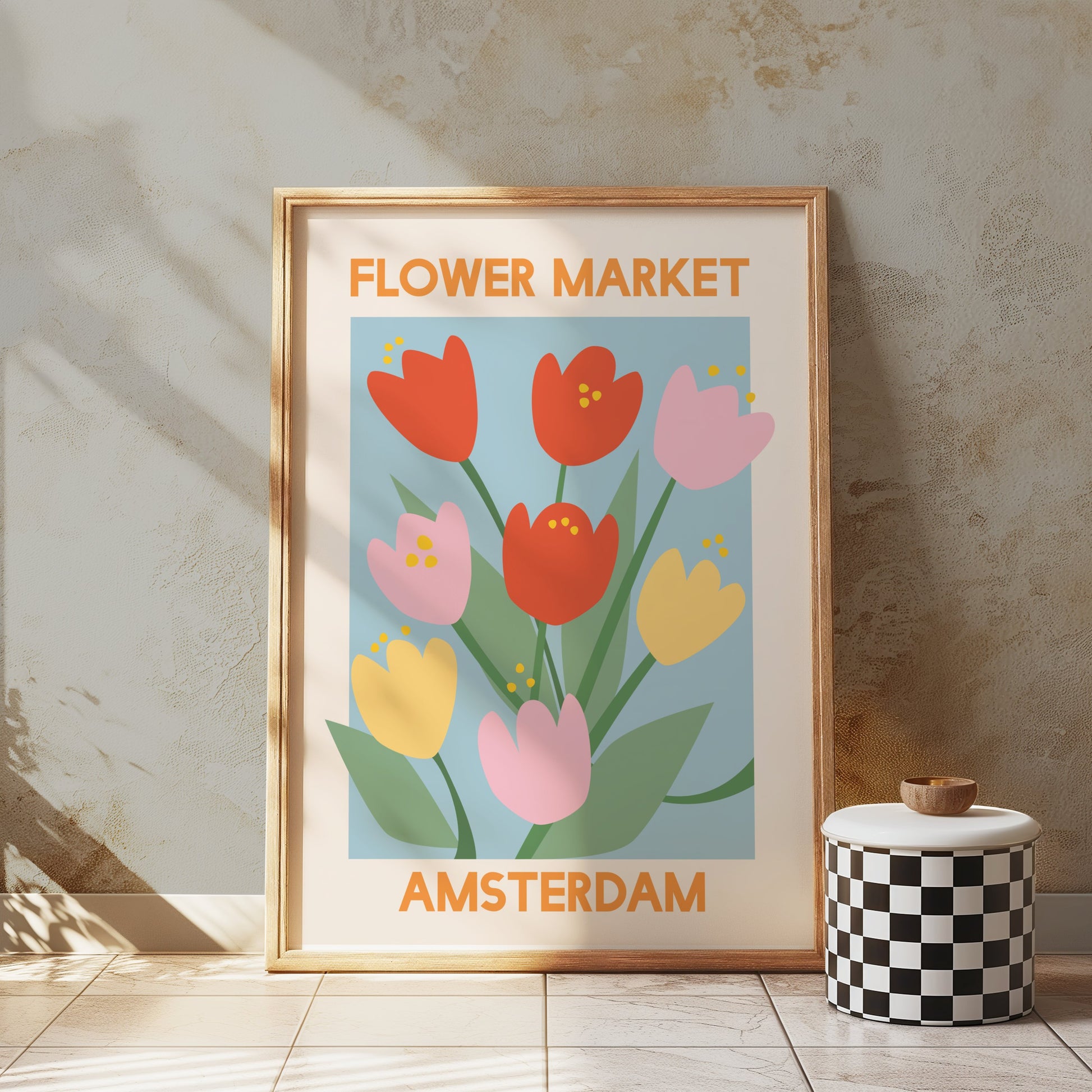 Premium Poster of Amsterdam Flower Market Colorful Blooms Posters