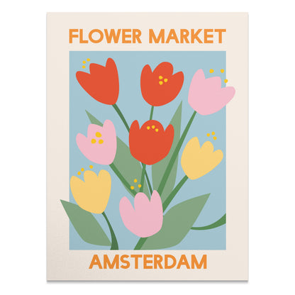 Premium Poster of Amsterdam Flower Market Colorful Blooms Posters
