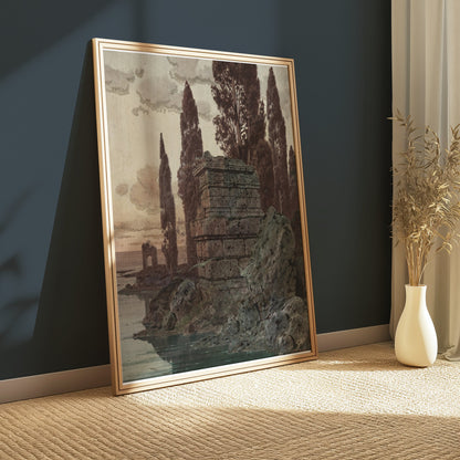 Premium Poster of Ancient Ruins Amidst Nature Scenic Landscape Posters