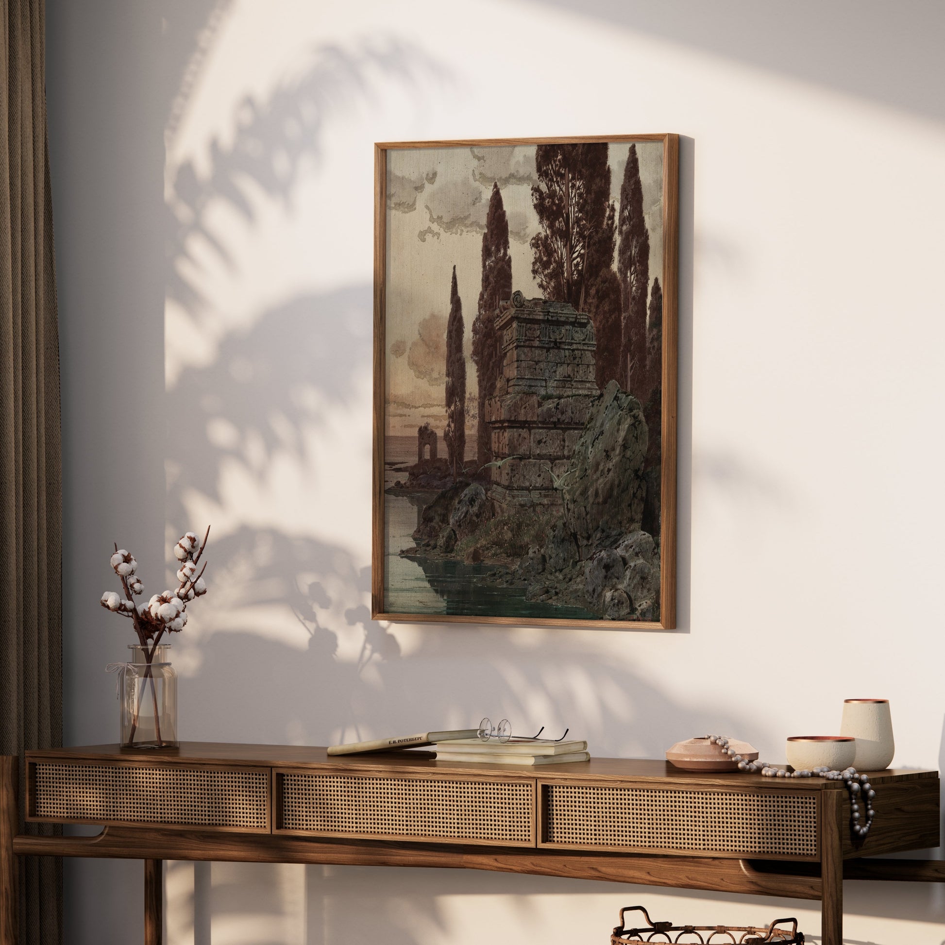Premium Poster of Ancient Ruins Amidst Nature Scenic Landscape Posters
