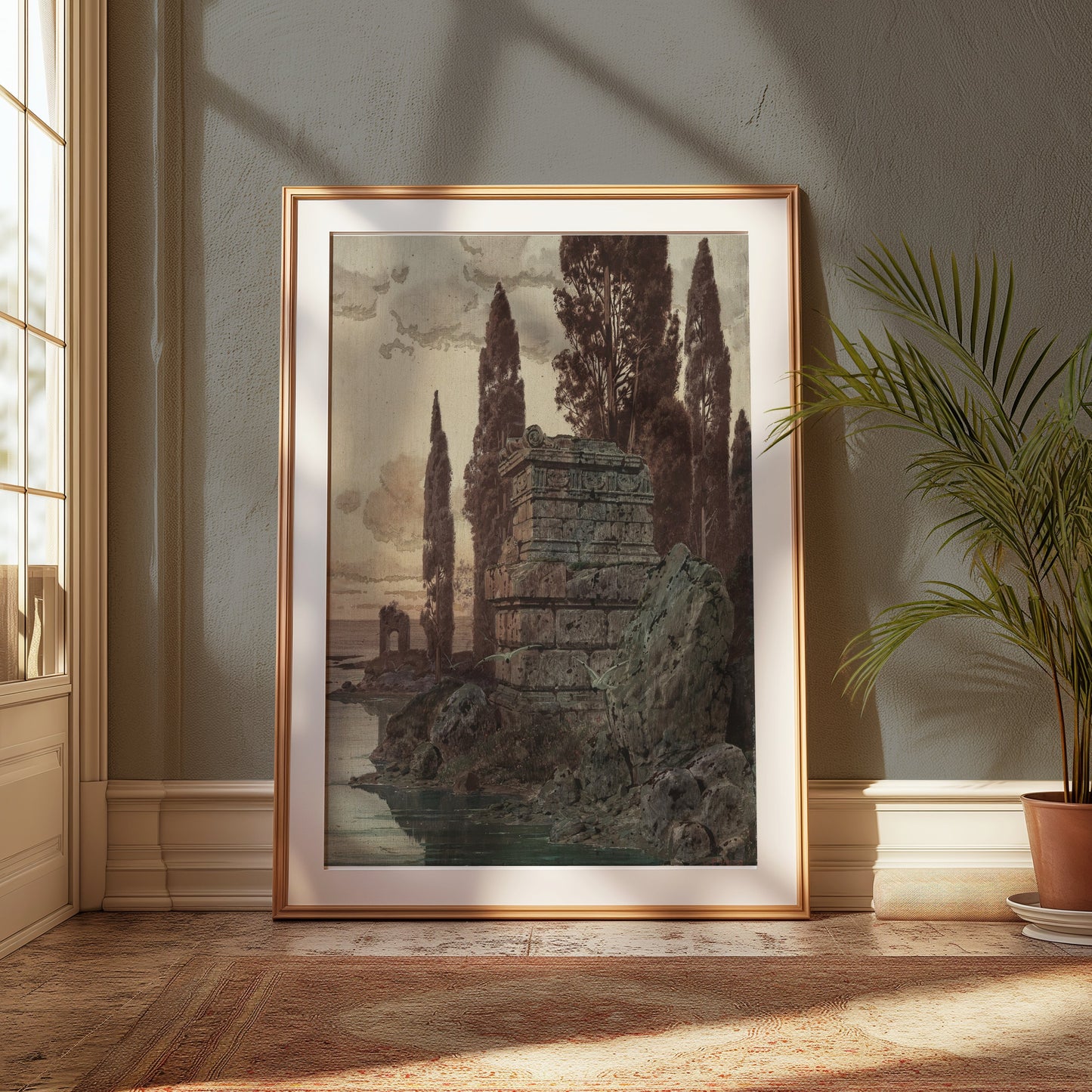 Premium Poster of Ancient Ruins Amidst Nature Scenic Landscape Posters