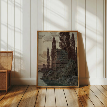Premium Poster of Ancient Ruins Amidst Nature Scenic Landscape Posters
