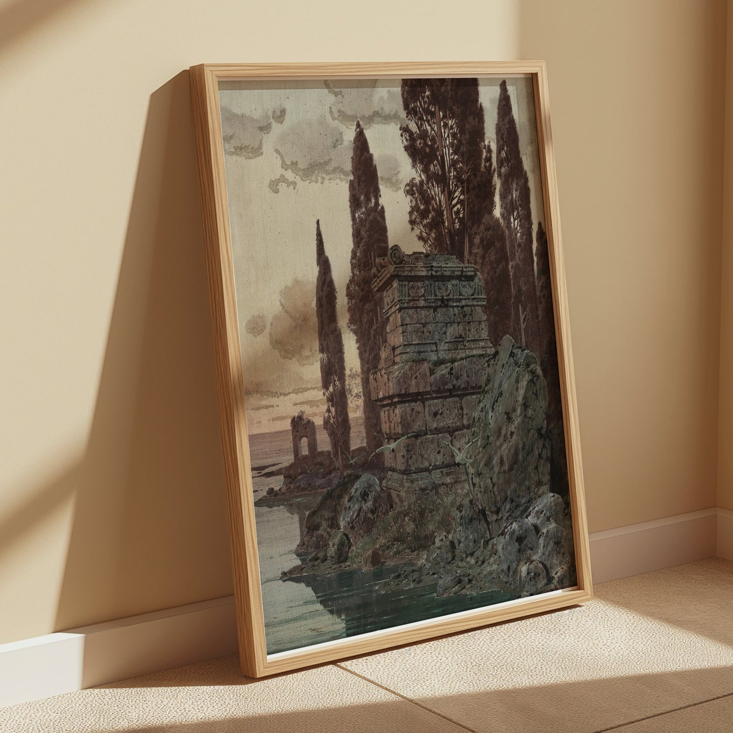 Premium Poster of Ancient Ruins Amidst Nature Scenic Landscape Posters