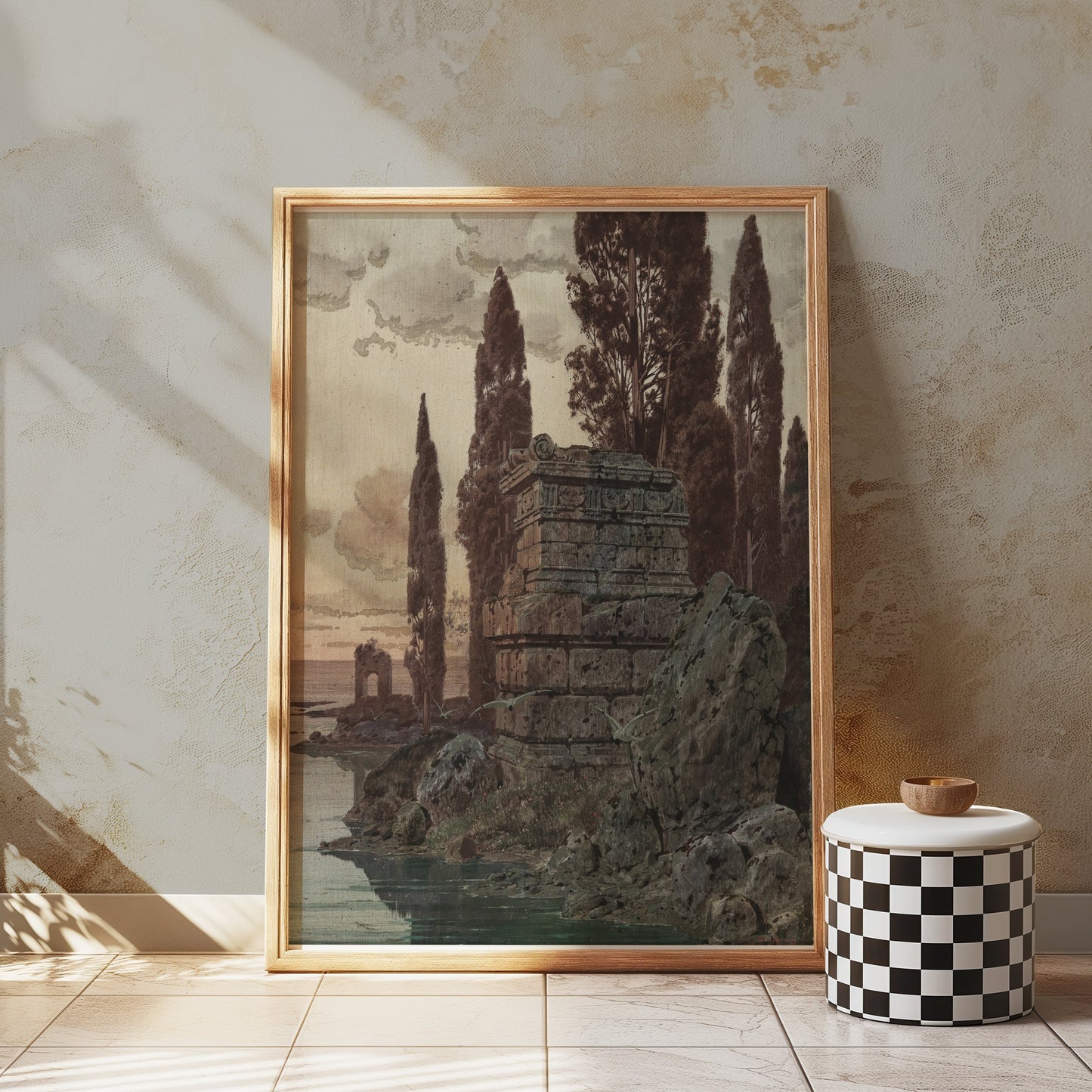Premium Poster of Ancient Ruins Amidst Nature Scenic Landscape Posters