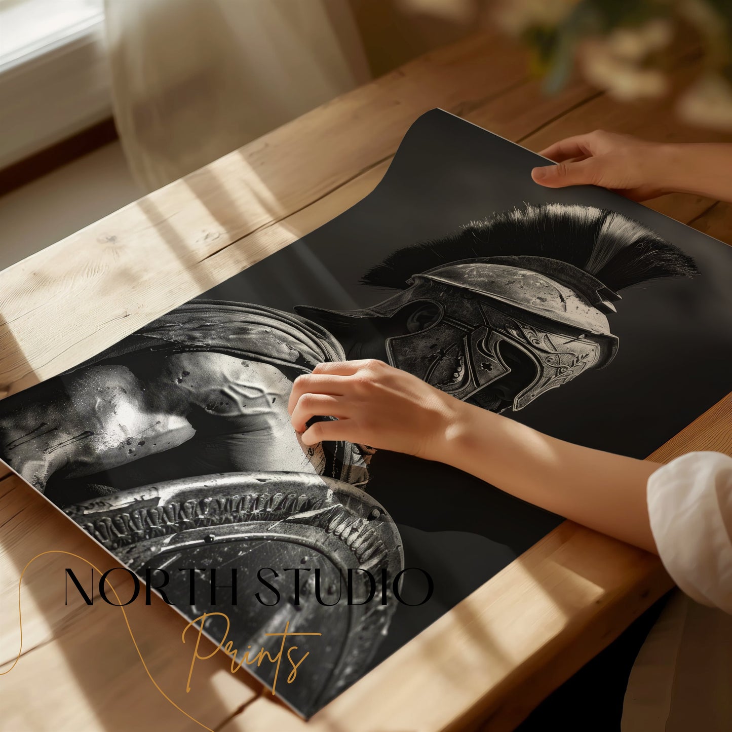 Premium Poster of Ancient Spartan Warrior in Battle Armor Posters