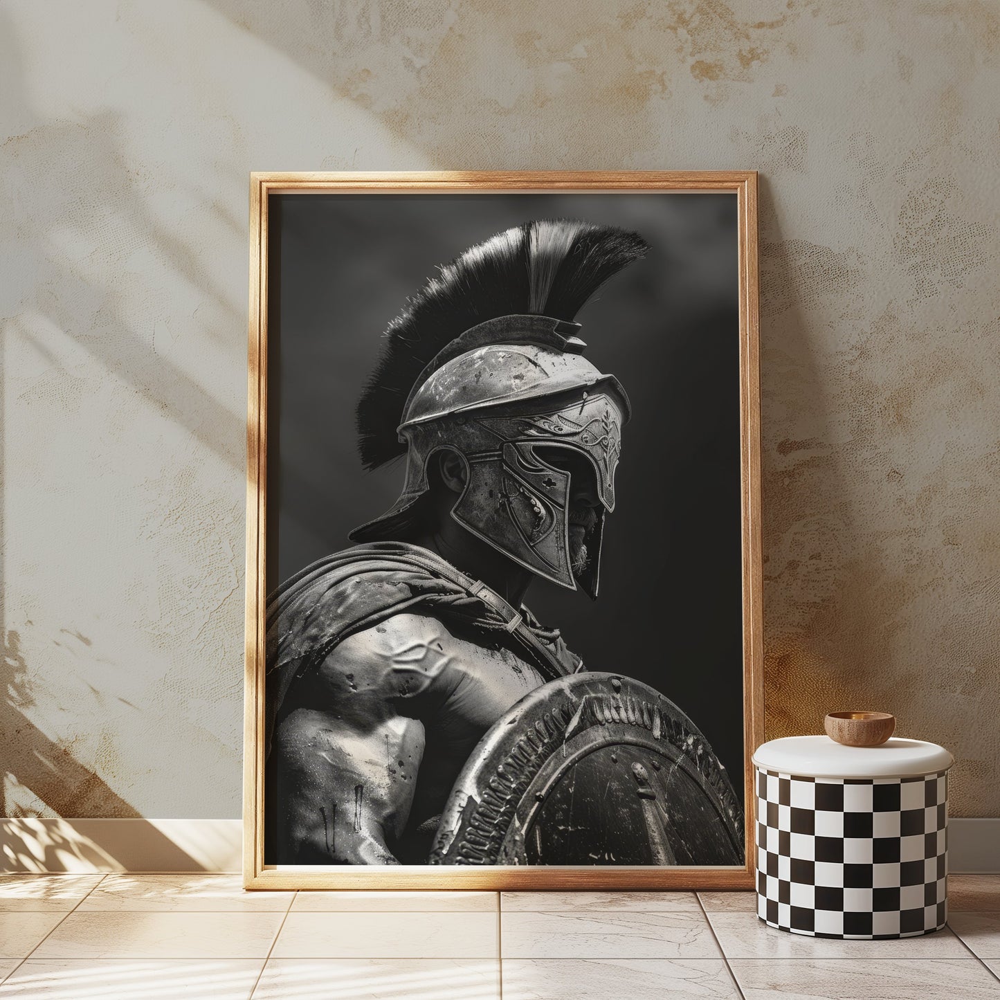 Premium Poster of Ancient Spartan Warrior in Battle Armor Posters