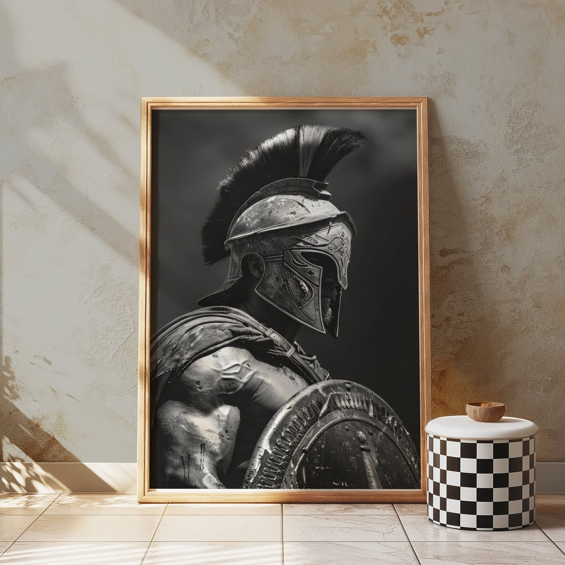 Premium Poster of Ancient Spartan Warrior in Battle Armor Posters