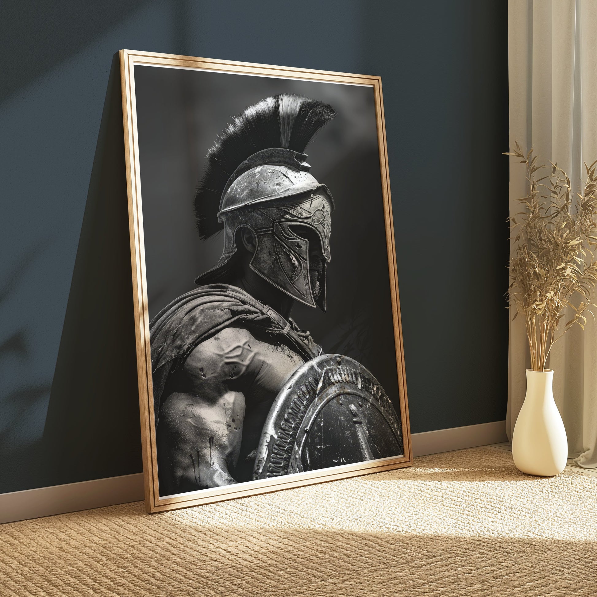 Premium Poster of Ancient Spartan Warrior in Battle Armor Posters