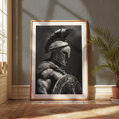 Premium Poster of Ancient Spartan Warrior in Battle Armor Posters