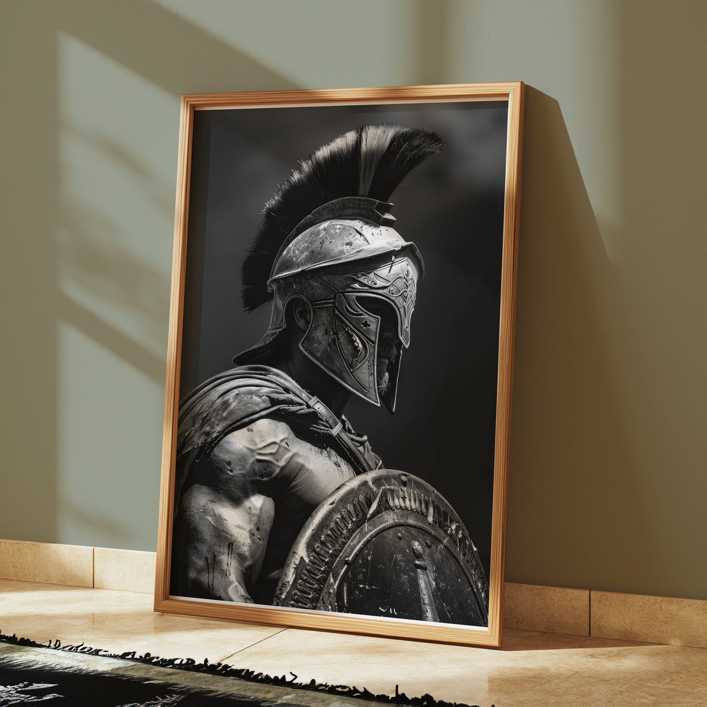 Premium Poster of Ancient Spartan Warrior in Battle Armor Posters