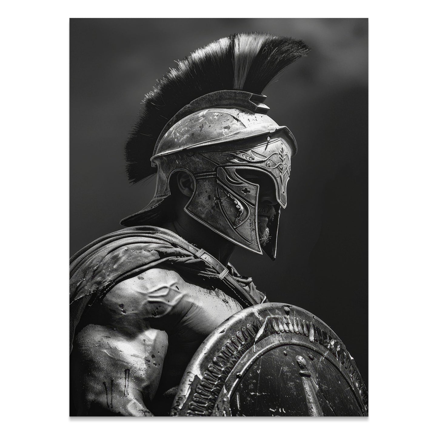 Premium Poster of Ancient Spartan Warrior in Battle Armor Posters
