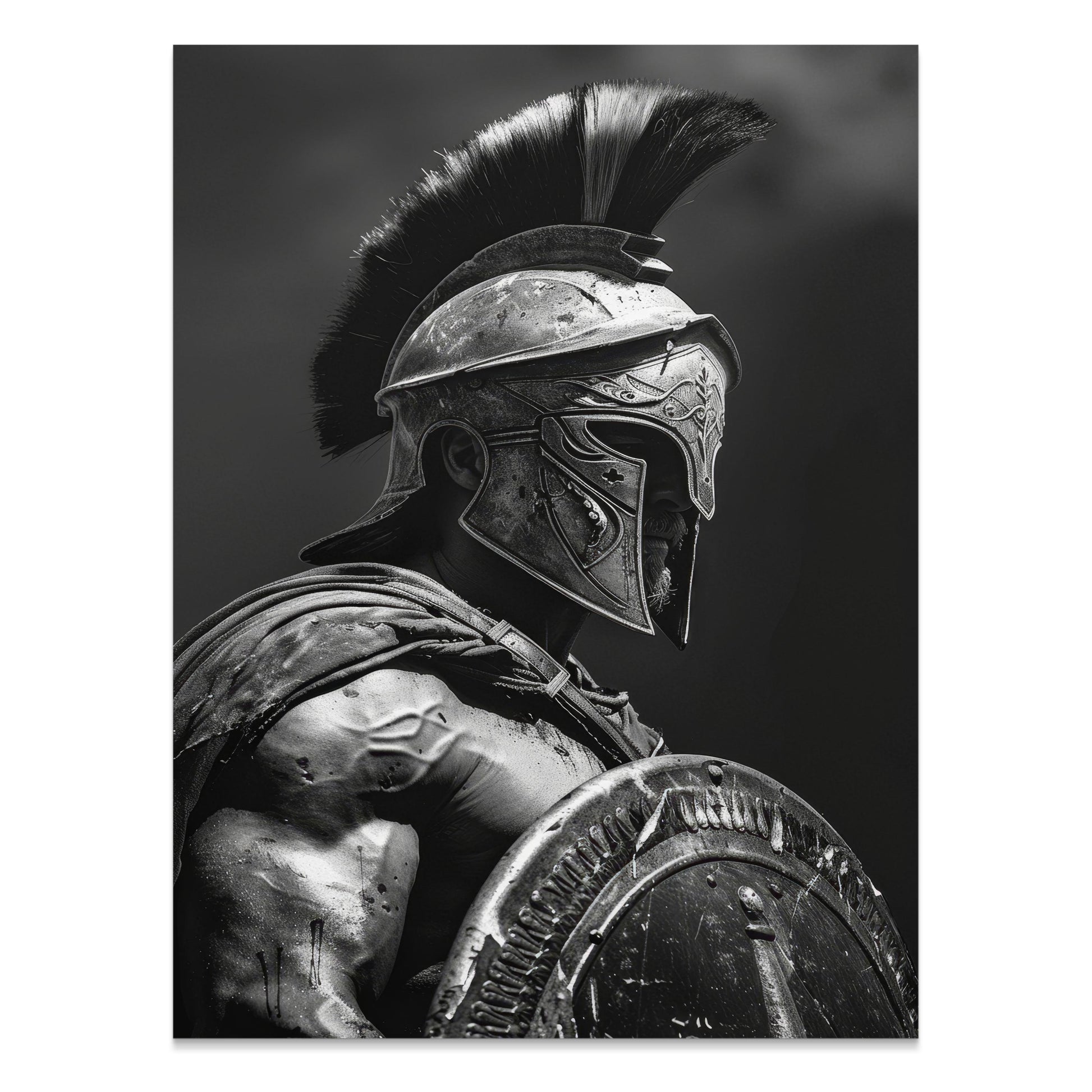 Premium Poster of Ancient Spartan Warrior in Battle Armor Posters
