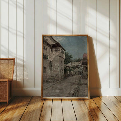 Premium Poster of Ancient Village Street Scene Art Print Posters