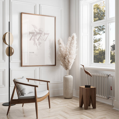 Premium Poster of Angel with 777 Luck Wonderful Things Will Happen Posters