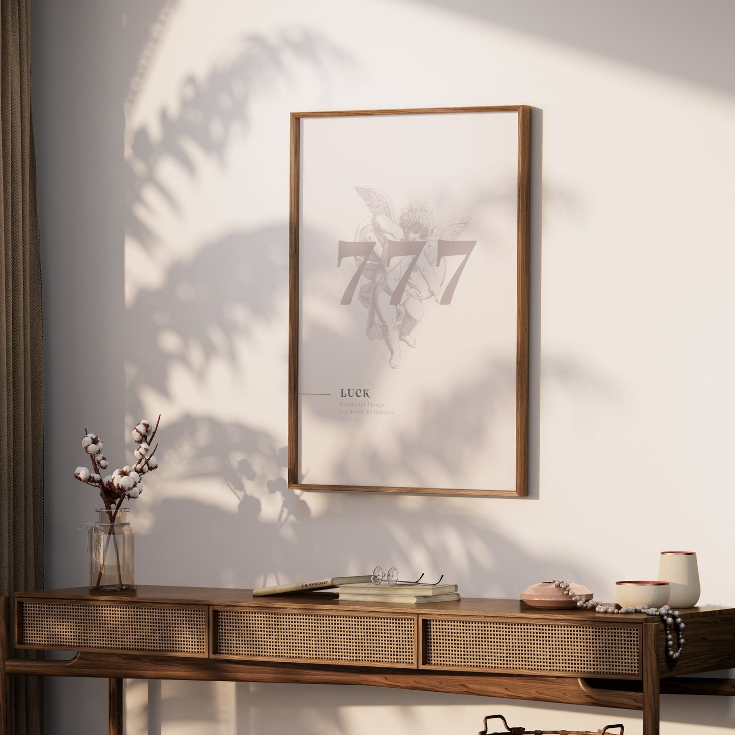 Premium Poster of Angel with 777 Luck Wonderful Things Will Happen Posters